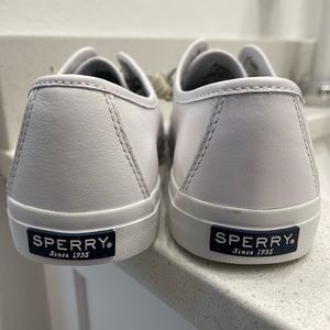 Sperry white leather topsider NWOT